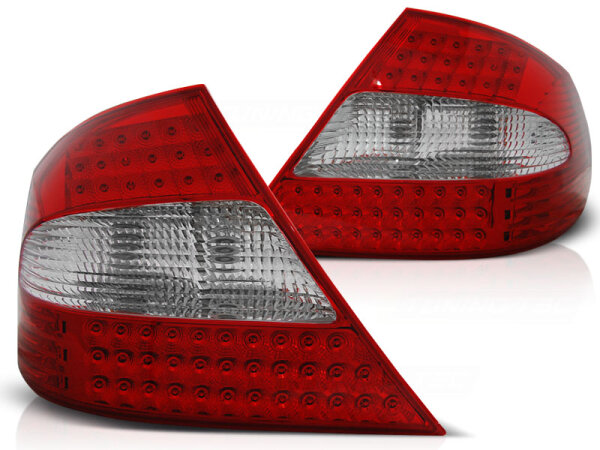 LED Rückleuchten Set Mercedes Benz W209 CLK BJ 03-10 Klarglas / Rot / Chrome