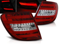 Lightbar R&uuml;ckleuchten Mercedes Benz W204 Kombi BJ 07-10 Rot / Chrome