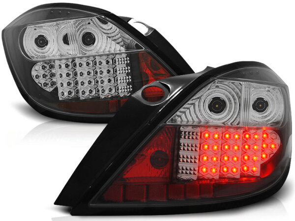 LED Rückleuchten Set Opel Astra H Hatchback BJ 03.04-09 Klarglas / Schwarz 5D