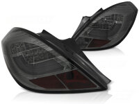 LED Bar R&uuml;ckleuchten Set Opel Corsa D Schr&auml;gheck 3-trg BJ 04/06-14 Rauch