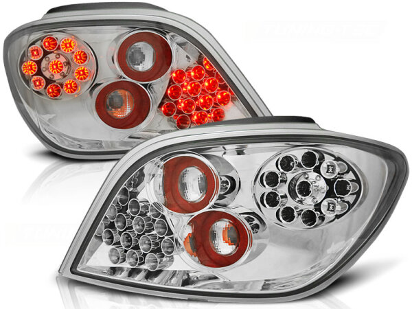 LED Rückleuchten Set Peugeot 307 Hatchback BJ 04.01-07 Klarglas / Chrome