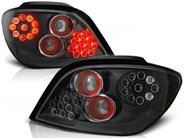 LED Rückleuchten Set Peugeot 307 Hatchback BJ 04.01-07 Klarglas / Schwarz