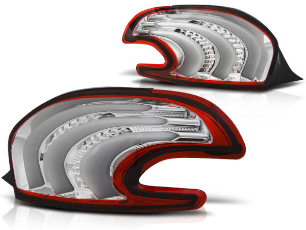LED Bar Rückleuchten Set Peugeot 208 Schrägheck 3/5-trg BJ 04/12-06/15 Rot Weiß