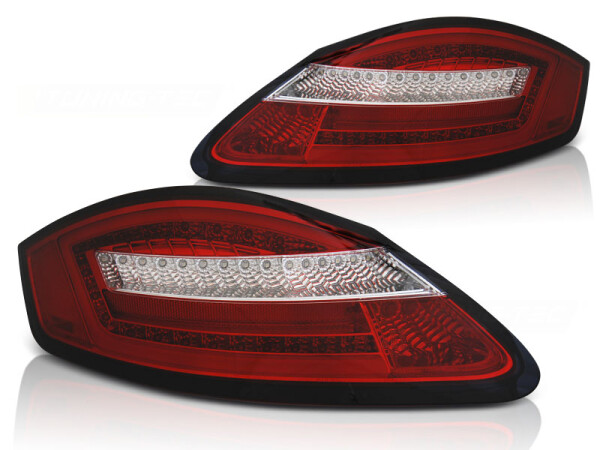 DTS LED Bar Rückleuchten Set Porsche Boxster 987 / Cayman BJ 05-08 Rot Weiß