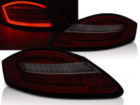 DTS LED Bar R&uuml;ckleuchten Set Porsche Boxster 987 / Cayman BJ 05-08 Rot Rauch