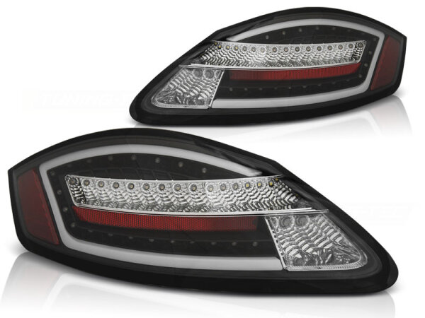 DTS LED Bar Rückleuchten Set Porsche Boxster 987 / Cayman BJ 05-08 Schwarz