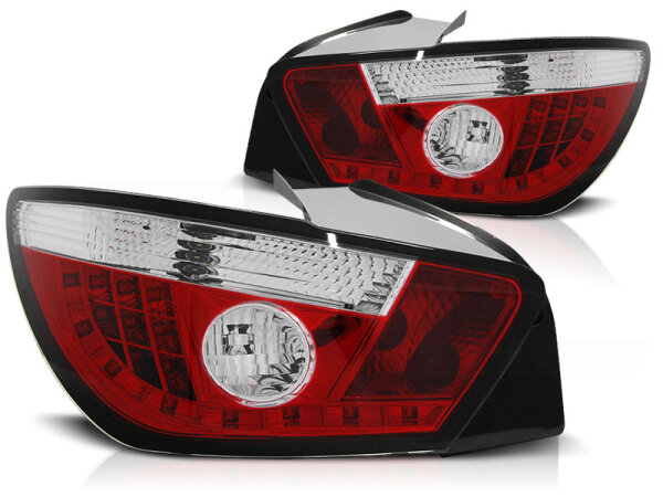 LED Rückleuchten Set Seat Ibiza 6J 3-türig BJ 06.08->> Klarglas / Rot / Chrome