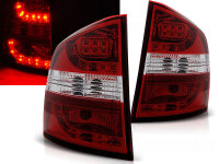 LED R&uuml;ckleuchten Set Skoda Octavia II Kombi BJ 03.04-&gt;&gt; Klarglas / Rot / Chrome