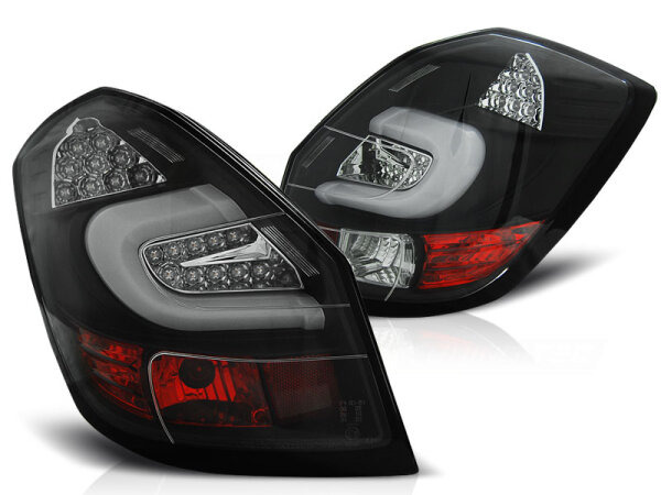 LED Bar Rückleuchten Set Skoda Fabia II BJ 07-06/14 Schwarz