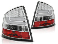 Lightbar Rückleuchten Set Skoda Octavia II Limousine BJ 03.04->> Klarglas / Chrome