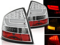 Lightbar Rückleuchten Set Skoda Octavia II Limousine BJ 03.04->> Klarglas / Chrome