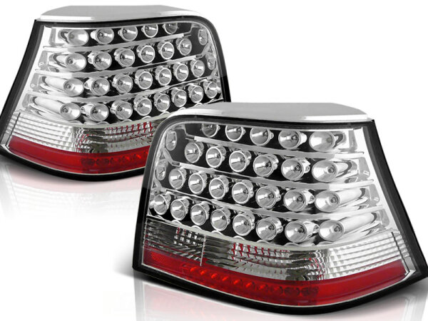 LED Rückleuchten Set Volkswagen Golf IV Hatchback BJ 09.97-09.03 Klar / Chrome