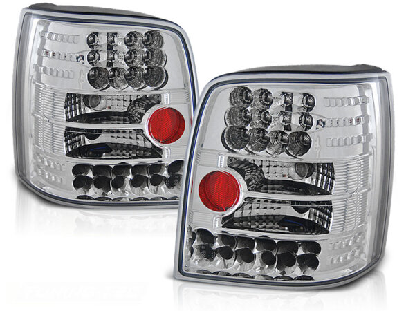 LED Rückleuchten Set Volkswagen Passat B5 Variant BJ 11.96-08.00 Klarglas / Chrome