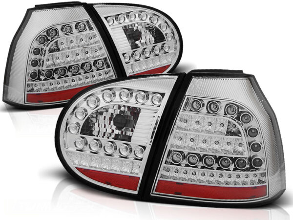 LED Rückleuchten Set Volkswagen Golf V Hatchback BJ 10.03-09 Klarglas / Chrome