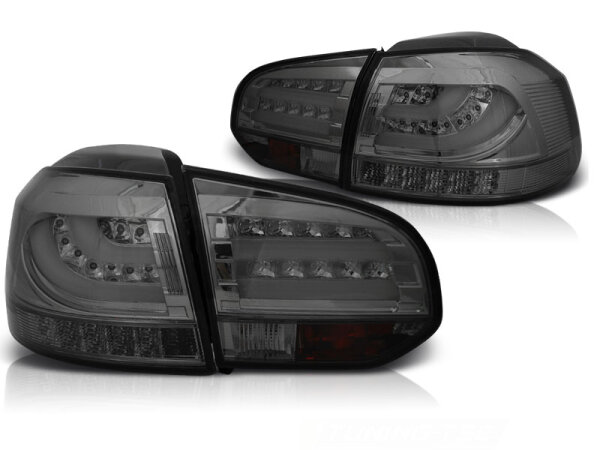 LED Lightbar Rückleuchten Set VW Golf VI Baujahr 10.2008-2012 Klarglas/Rauch