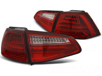 LED Lightbar Rückleuchten VW Golf 7 rot / chrom