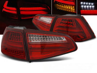 LED Lightbar Rückleuchten VW Golf 7 rot / chrom