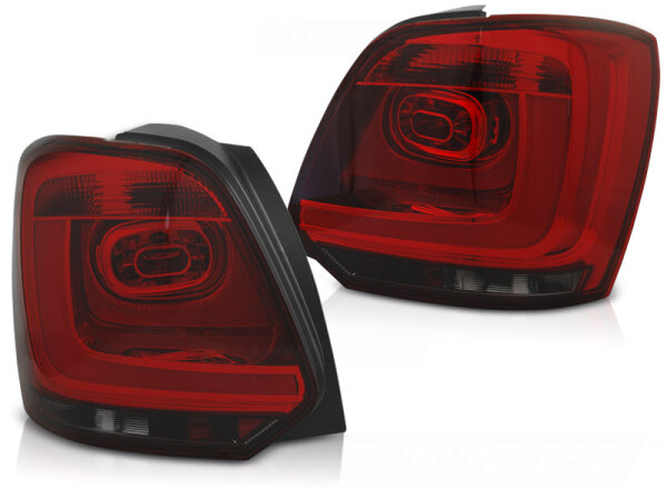 LED Bar Rückleuchten Set VW Polo V Schrägheck BJ 09-13 Rot Rauch