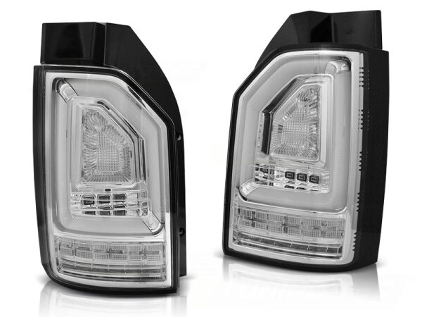 DTS LED Bar Rückleuchten Set VW T6 mit Heckk. BJ 15- Chrom für Original LED