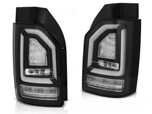 DTS LED Bar Rückleuchten Set VW T6 mit Heckk. BJ 15- Schwarz für Original LED
