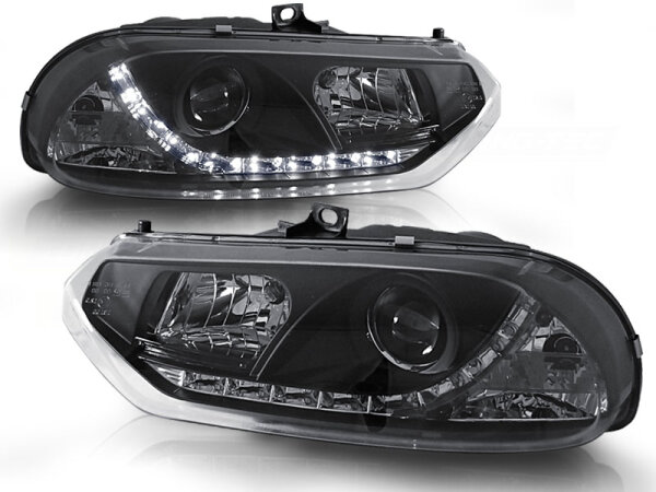 Scheinwerfer Set mit TFL Optik Alfa Romeo 156 BJ 10/97-06/03 Klarglas/Schwarz