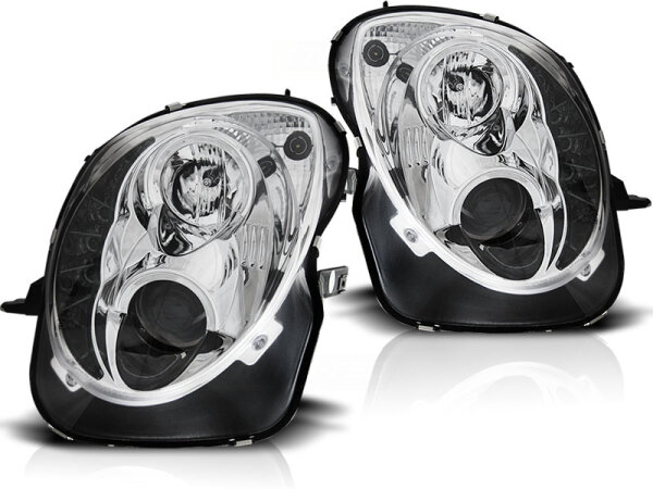 Scheinwerfer Set mit Tagfahrlicht Alfa Romeo Mito BJ 08-13 Klar/Chrom