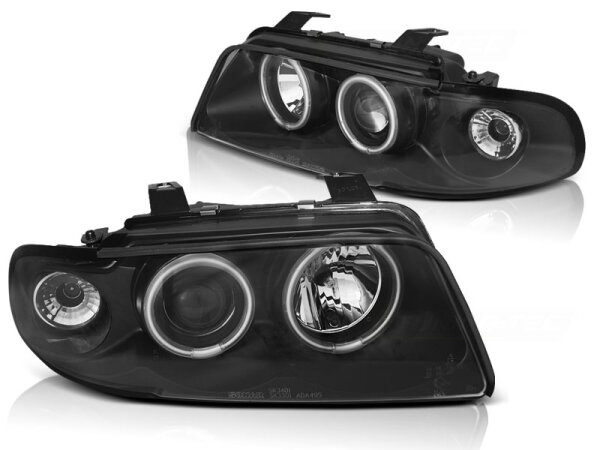 CCFL Angel Eyes Scheinwerfer Set Audi A4 B5 BJ 11/94-12/98 Klar/Schwarz