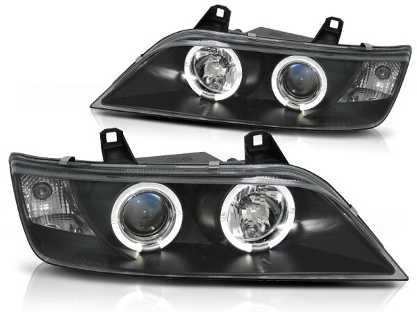 Angel Eyes Scheinwerfer Set BMW Z3 BJ 01/96-02 Klar/Schwarz