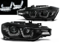 Scheinwerfer Set mit echtem LED Tagfahrlicht BMW F30/31 BJ 10/11-05/15 Schwarz