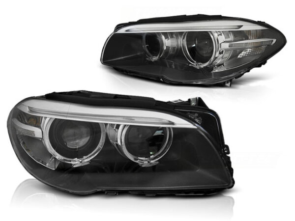 CCFL Xenon Angel Eyes Scheinwerfer Set BMW F10/11 BJ 10-07/13 Klar/Schwarz