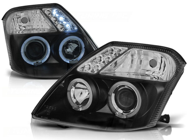Angel Eyes Scheinwerfer Set Citroen C2 BJ 09/03-10 Klar/Schwarz