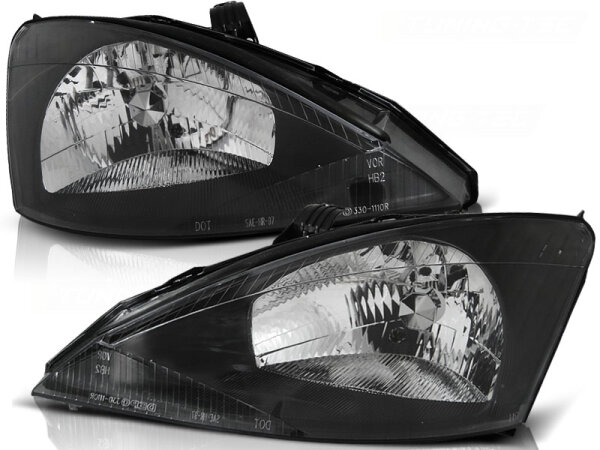 Scheinwerfer Set Ford Focus BJ 10/98-10/01 Klar/Schwarz