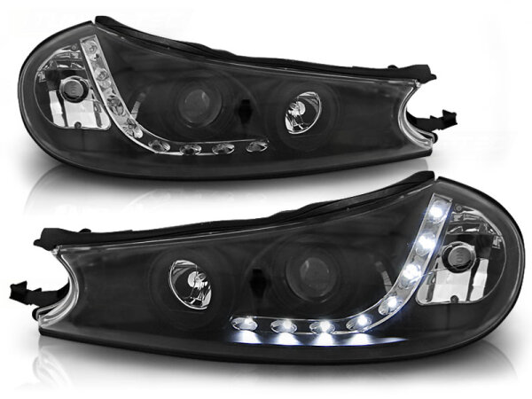 Scheinwerfer Set mit Tagfahrlichtoptik Ford Mondeo BJ 10/96-08/00 Klar/Schwarz