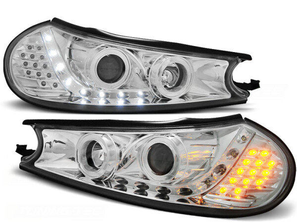 Scheinwerfer Set mit TFL Optik Ford Mondeo BJ 10/96-08/00 Chrom LED Blinker