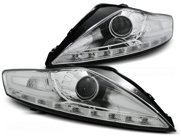 Scheinwerfer Set mit TFL Optik Ford Mondeo BJ 07/07-11/10 Chrom LED Blinker