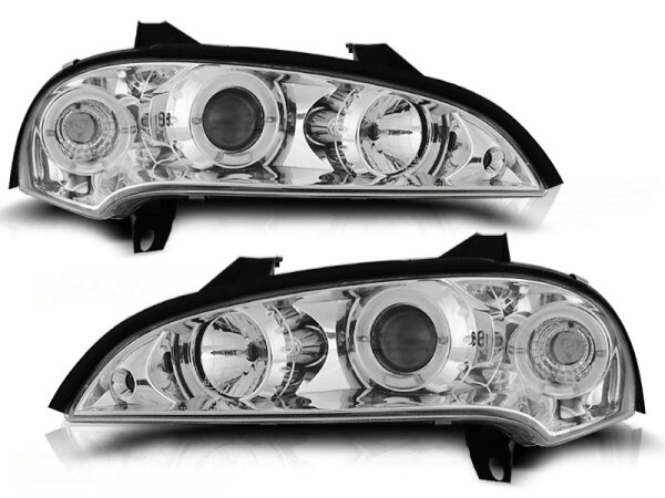 Angel Eyes Scheinwerfer Set Opel Tigra BJ 09/94-12/00 Klar Chrom