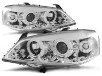 Angel Eyes Scheinwerfer Set Opel Astra G BJ 09/97-02/04 Klar Chrom