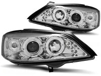 Angel Eyes Scheinwerfer Set Opel Astra G BJ 02/98-02/04 Klar Chrom