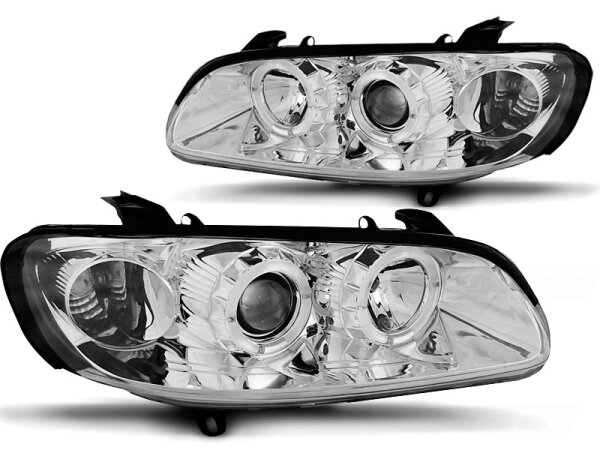 Angel Eyes Scheinwerfer Set Opel Omega B BJ 04/94-08/99 Klar Chrom