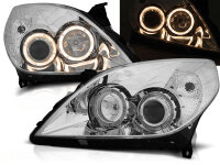 Angel Eyes Scheinwerfer Set Opel Vectra C BJ 09/05-08 Klar Chrom RHD LHD