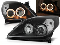 Angel Eyes Scheinwerfer Set Opel Vectra C BJ 09/05-08 Klar Schwarz RHD LHD