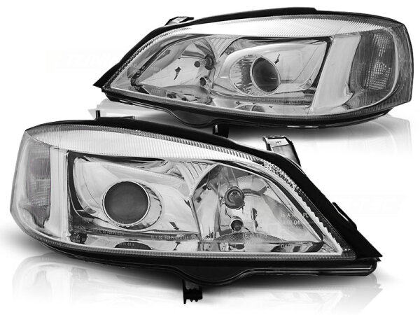 Scheinwerfer Set Opel Astra G BJ 09/97-02/04 Klar Chrom