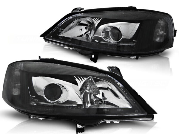 Scheinwerfer Set Opel Astra G BJ 09/97-02/04 Klar Schwarz