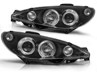 Angel Eyes Scheinwerfer Set Peugeot 206 BJ 10/98-02 Klar...