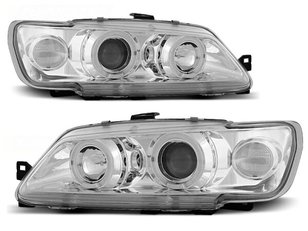 Angel Eyes Scheinwerfer Set Peugeot 306 BJ 02/93-04/97 Klar Chrom