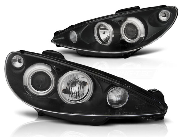 Angel Eyes Scheinwerfer-Set klar/schwarz für VW Golf III