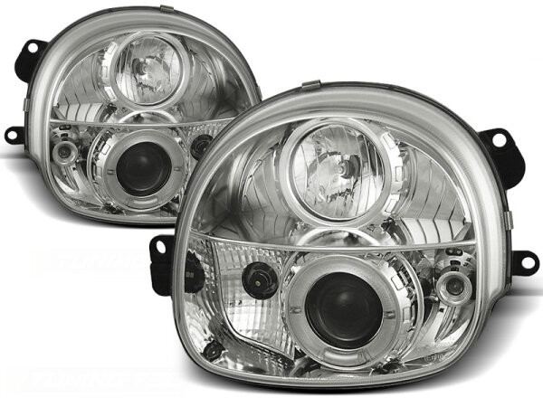 Angel Eyes Scheinwerfer Set Renault Twingo BJ 03/93-09/98 Klar Chrom