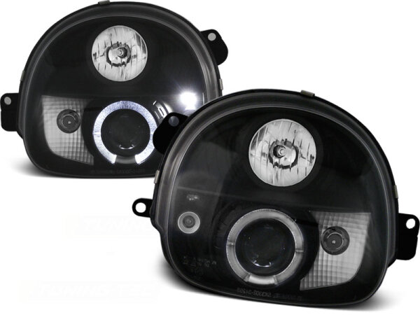 Angel Eyes Scheinwerfer Set Renault Twingo BJ 03/93-09/98 Klar Schwarz