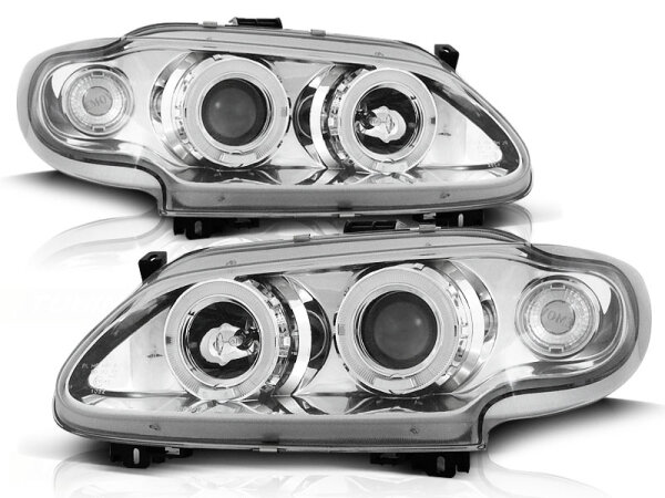 Angel Eyes Scheinwerfer Set Renault Megane / Scenic BJ 96-99 Klar Chrom