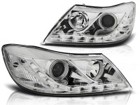 CCFL Angel Eyes Scheinwerfer Set mit TFL Optik Skoda...